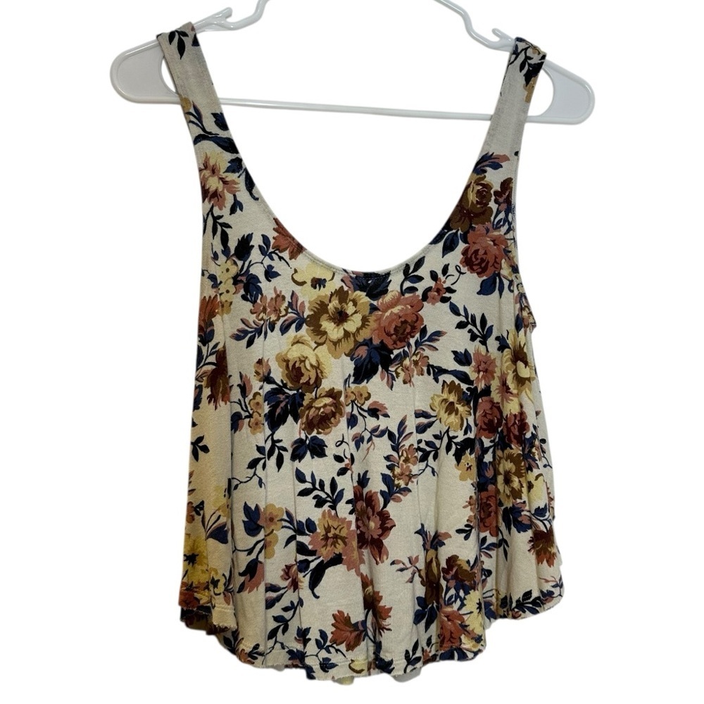 AMERICAN EAGLE Floral Swing Cropped Tank XS